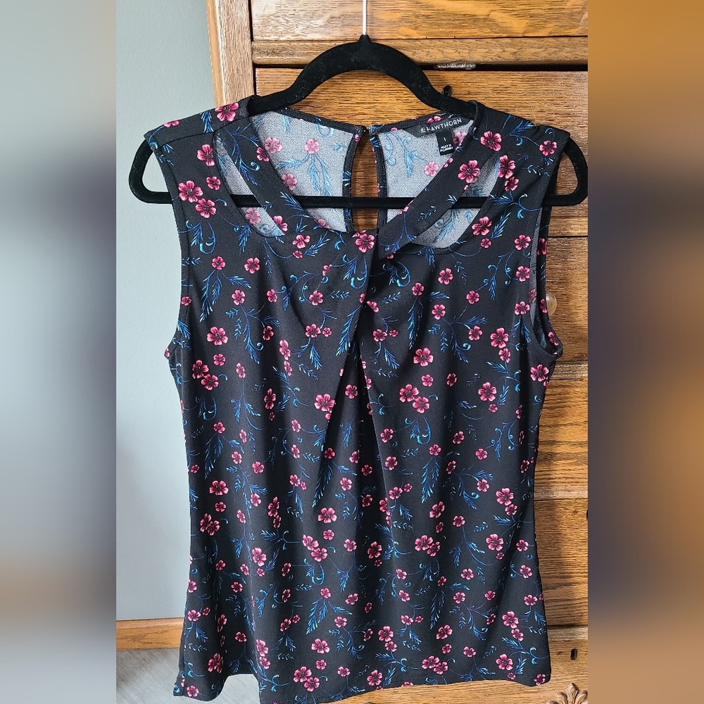 🌿 41 Hawthorn Jaslinda Twist Neckline Moss Crepe knit top Size L